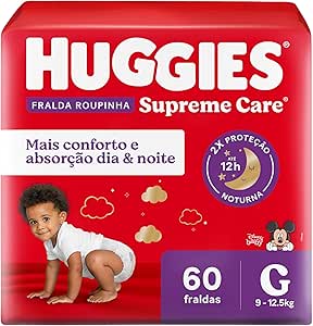 Fralda Supreme Care Roupinha G 60 unidades, Huggies