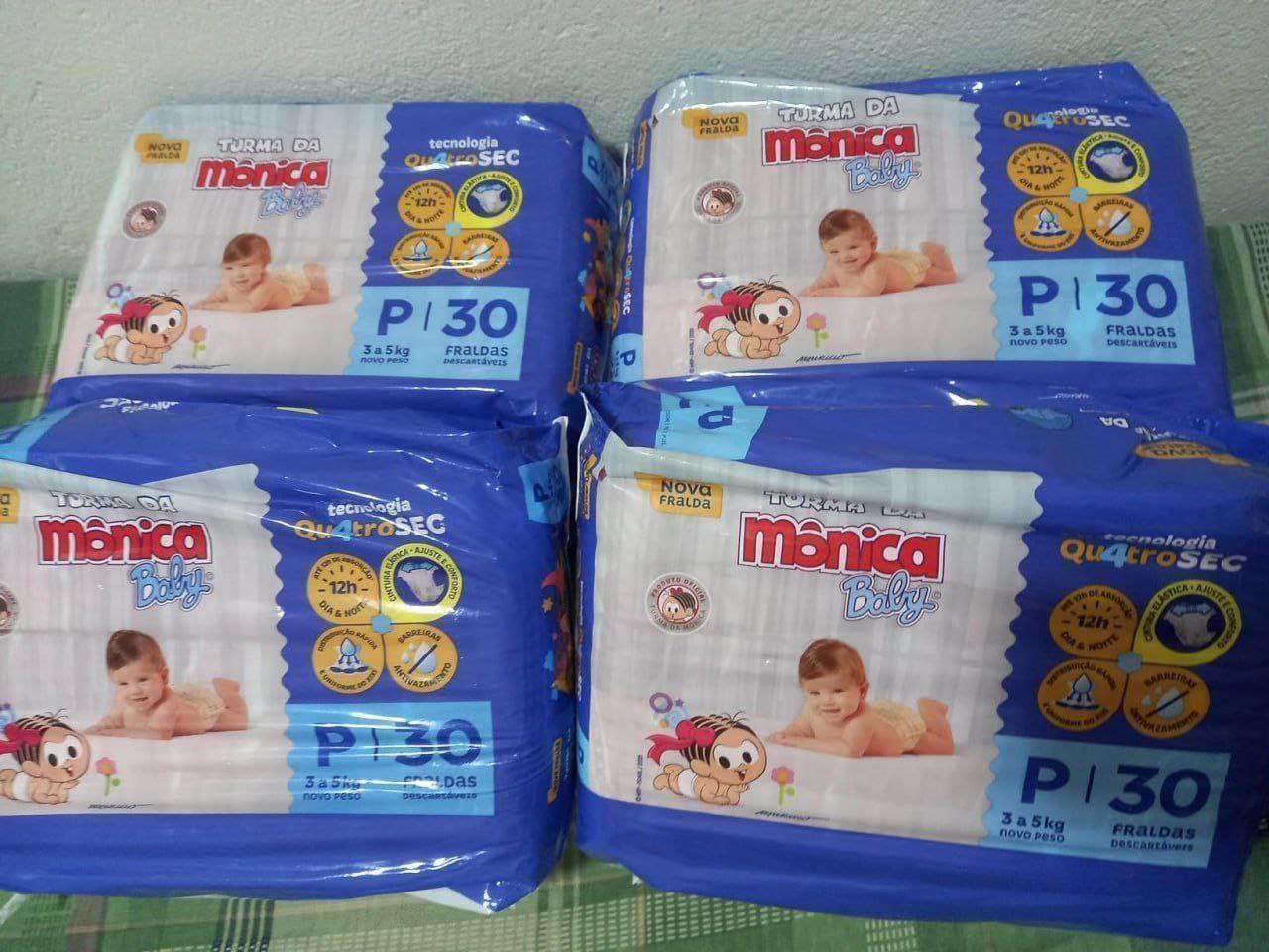 Fralda Turma da Mônica Baby Jumbo P 30 Unidades