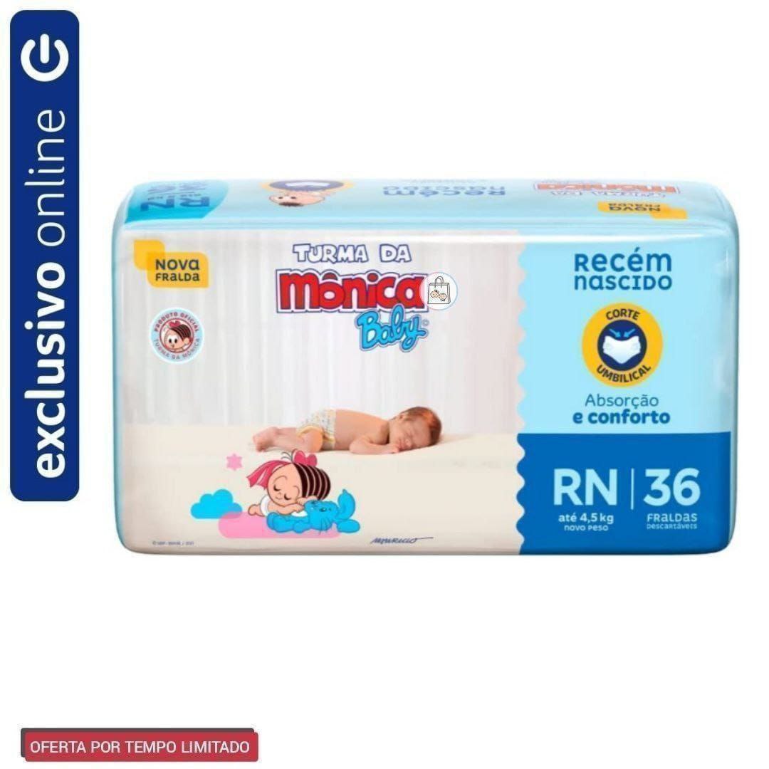 🛍Fralda Turma da Mônica Baby, Pacotão Jumbo -  Tamanhos por R$20.68