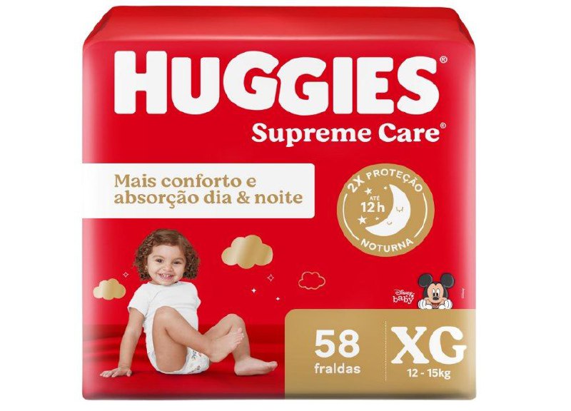 Huggies Fralda Supreme Care XG 58 Un