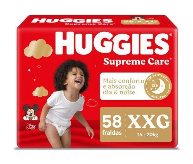 Huggies Fralda Supreme Care XXG com 58