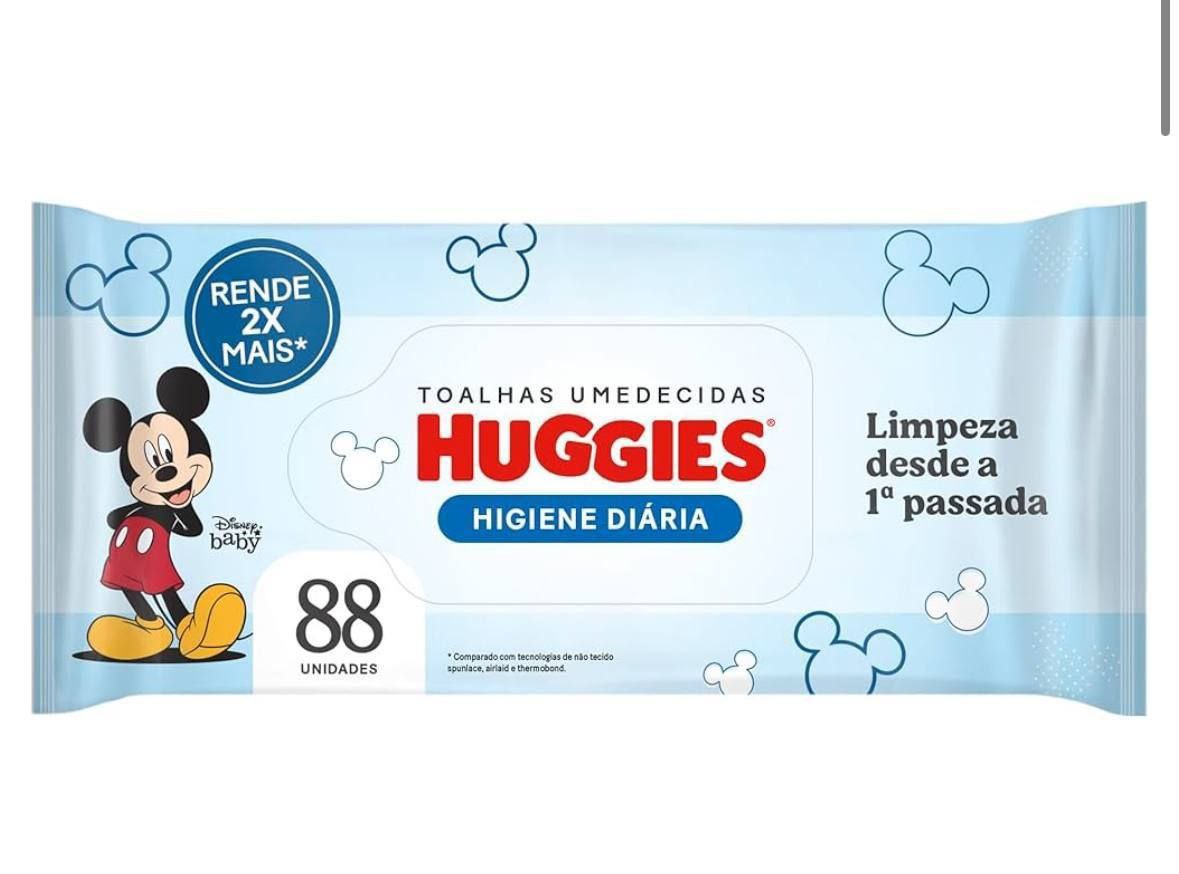 Huggies Lenços Umedecidos Higiene Diária Rendem 2x Mais 88 Un