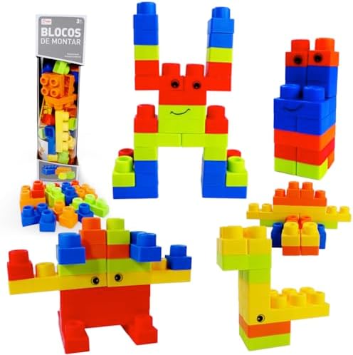 Kit 140 Peças De Blocos De Montar Educativo Brinquedos Infantil - Gravo Brink