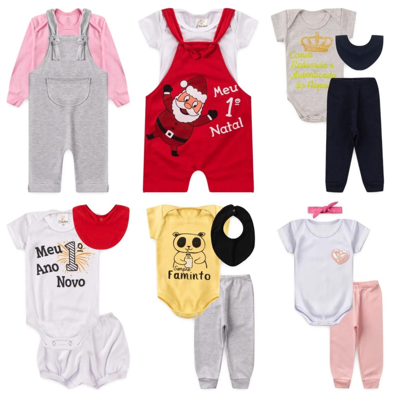 😍  Kit Bebê 3 POR R$89 | 5 POR R$139