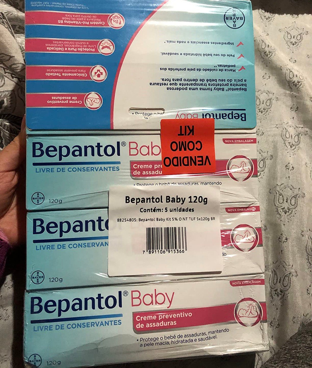 Kit Bepantol com 5 Pomada de Assadura 120g - 5 unidades