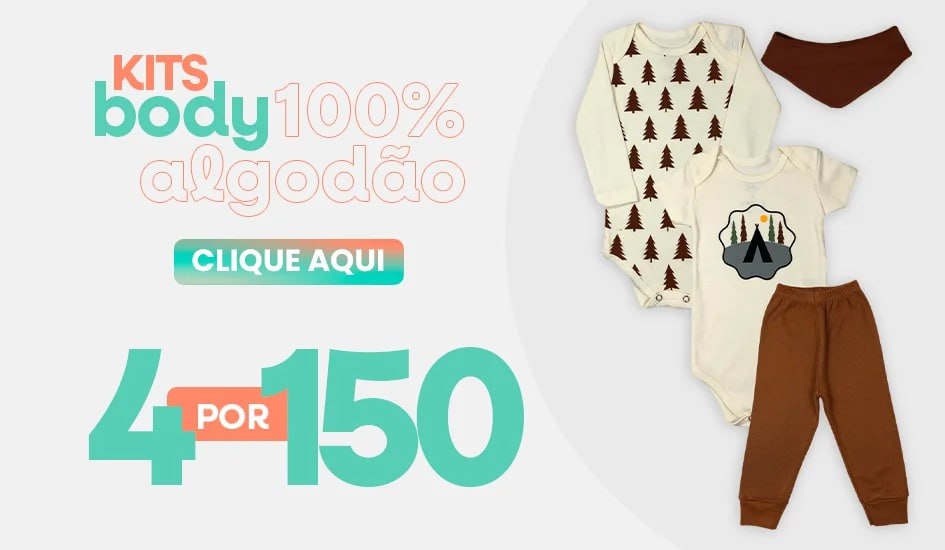 😍 Kit Body Bebê  4 Peças por R$150