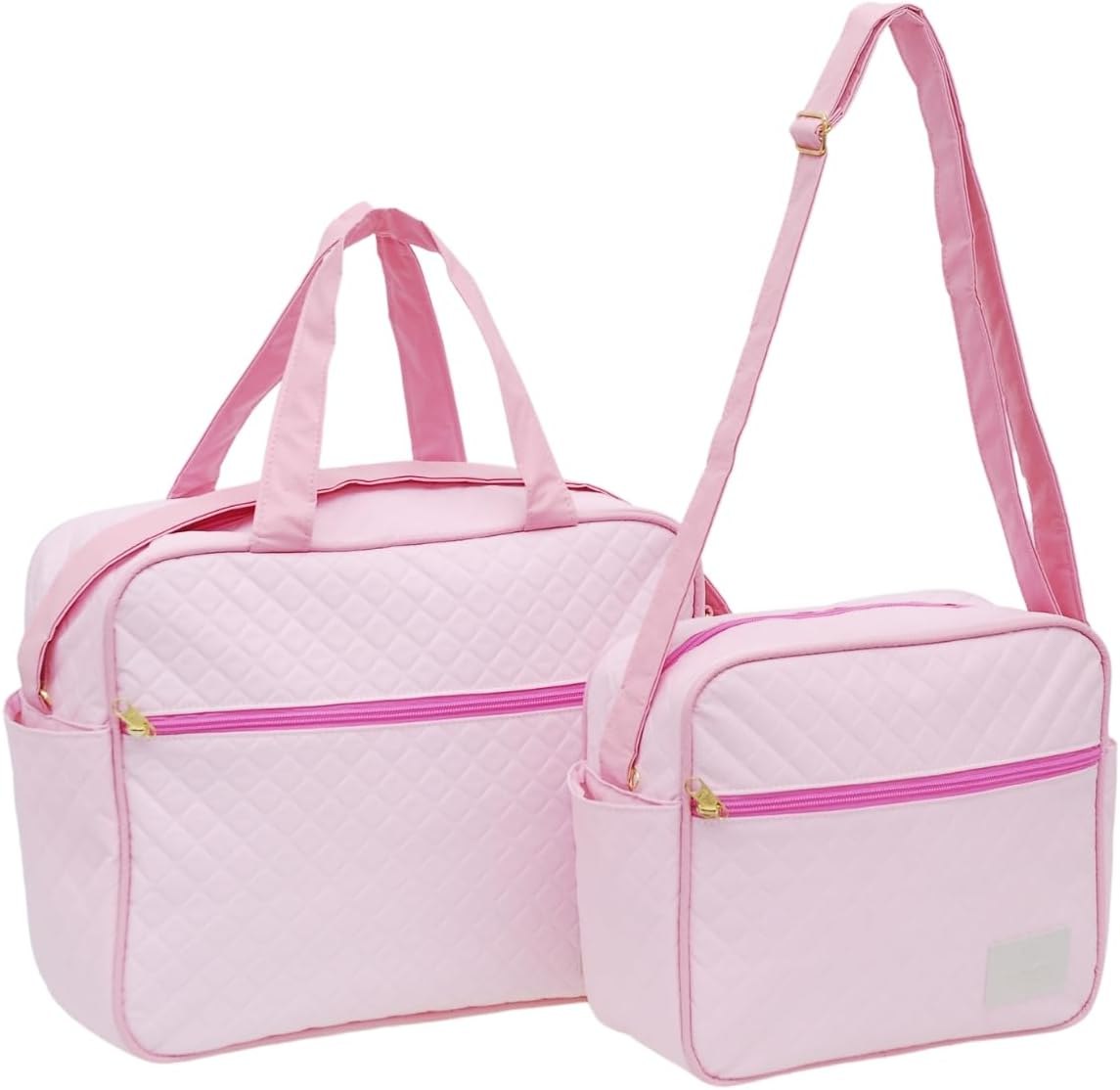 Kit Bolsa e Frasqueira, Baby Nut, Rosa