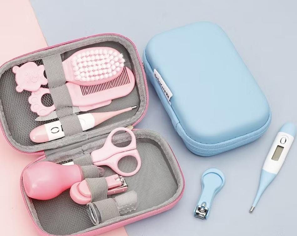 Kit De Cuidados Com Bebês 8 Em 1 Saco Zíper Conjunto De Clipper De Unha 8 Peças Ferramentas De Higiene