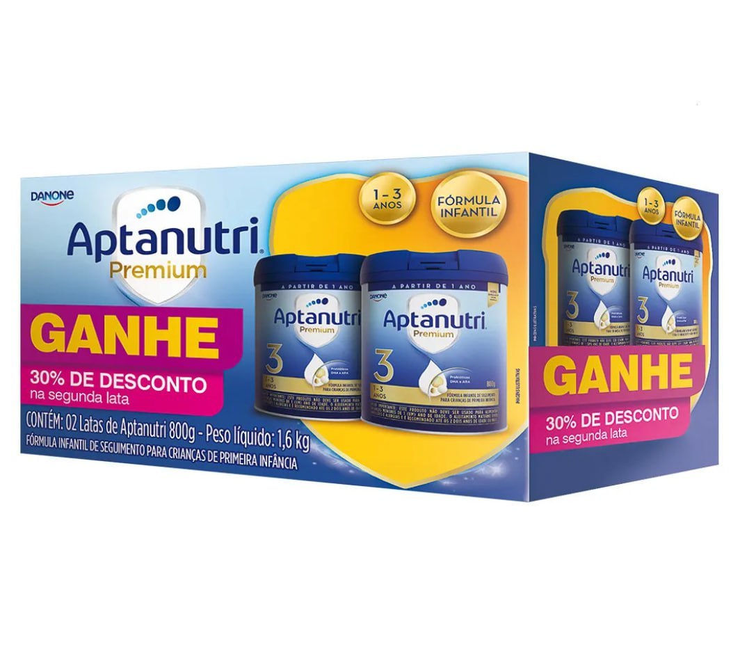Kit Fórmula Infantil Aptanutri Premium 3 800g 2 Unidades