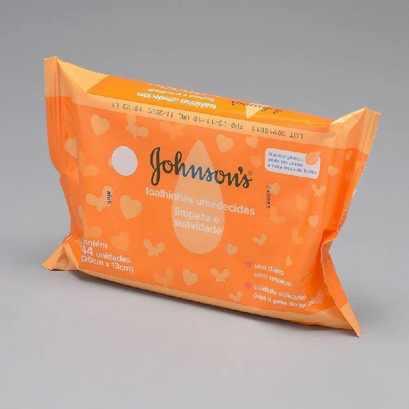 Lenços Umedecidos Johnson's Baby Limpeza e Suavidade 44 Unidades