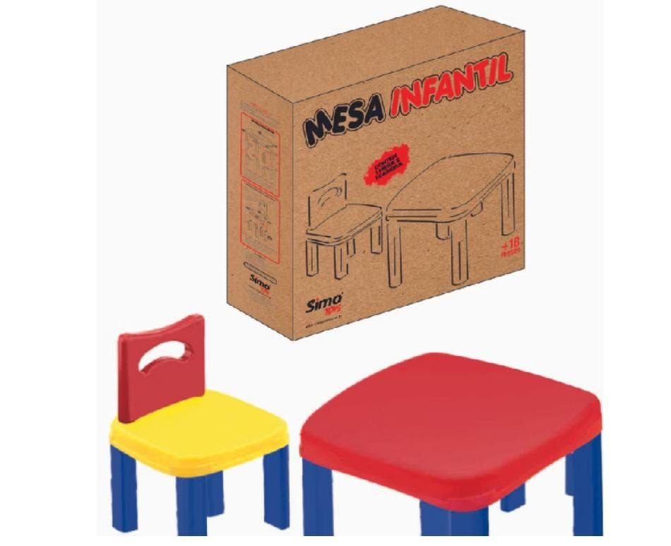 Mesa e Cadeira Educativa Para Brincadeiras