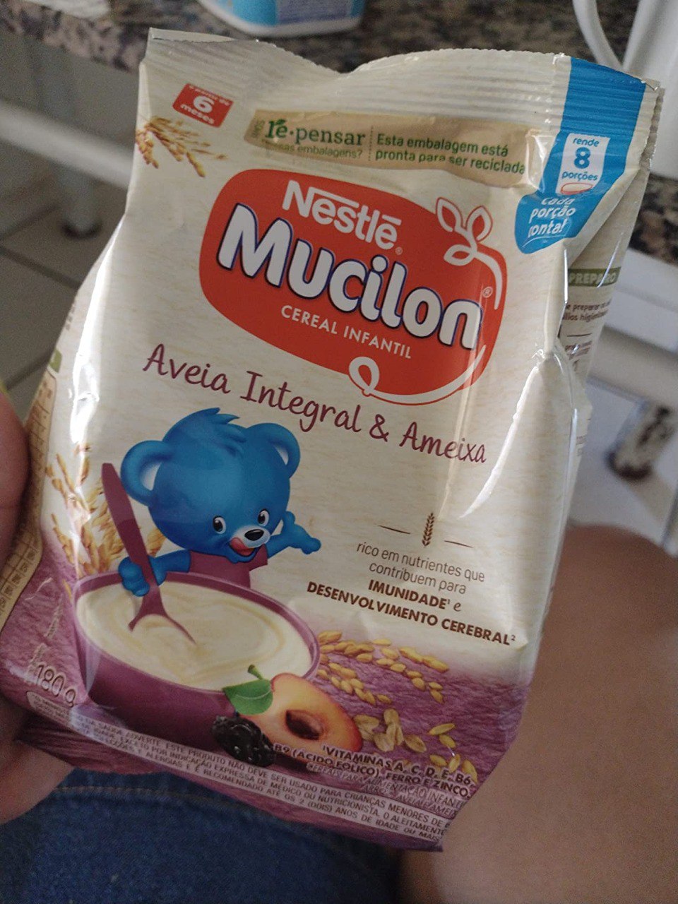 🛍Mucilon Aveia Integral e Ameixa - 180g por R$7.34