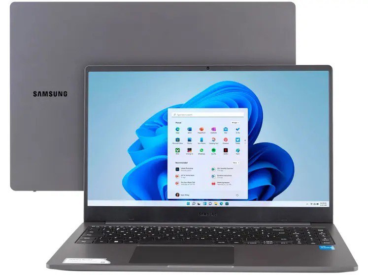 Notebook Samsung Galaxy Book 2 Intel Core i3 4GB - SSD 256GB 15,6” Full HD Windows 11 NP550XED-KT3BR