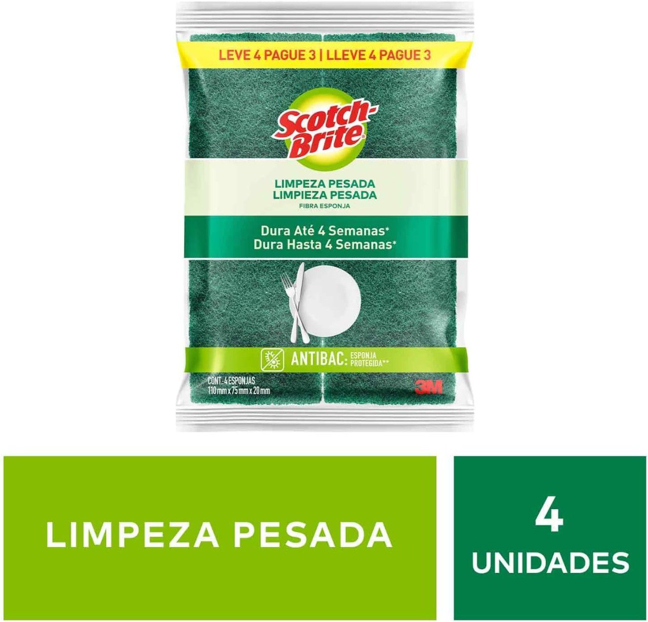 Scotch-Brite, 3M, Esponja Multiuso - Leve 4 Pague 3