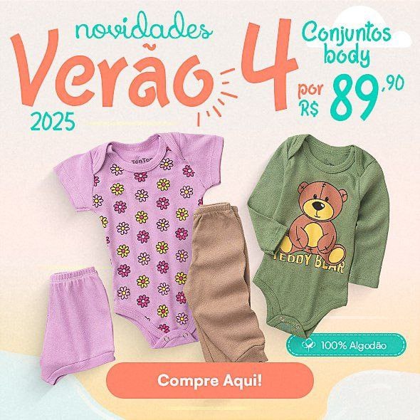 4 Conjuntos Body (Verão ou Inverno)