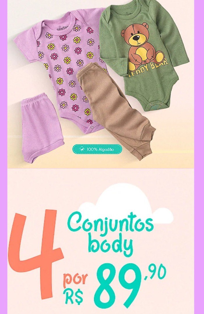 ⚡️4 CONJUNTOS DE BODY POR R$ 89,90
