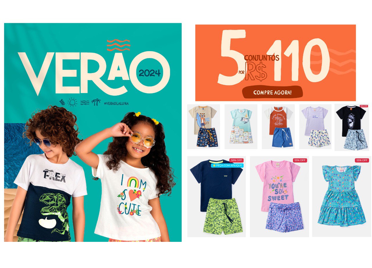 5 Conjuntos de Verão - Feminino e Masculino