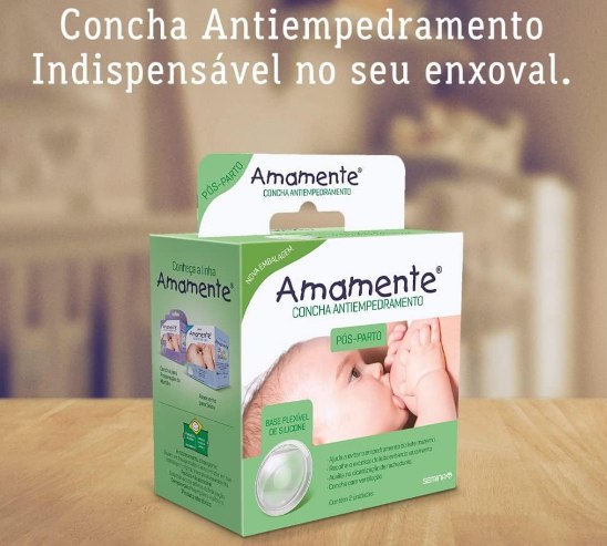AMAMENTE Concha Antiempedramento - Base Flexível  Pós-Parto  Amamente Pacote De 2