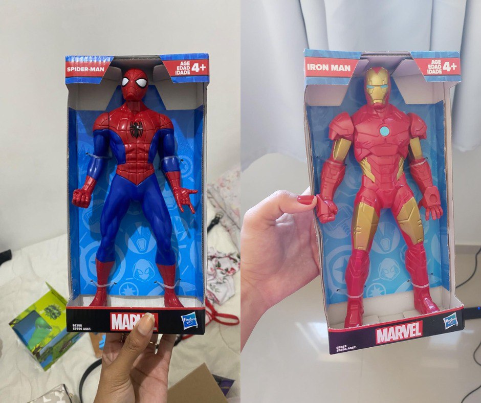 Boneco Marvel Olympus Homem Aranha - E6358 - Hasbro, Vermelho e azul