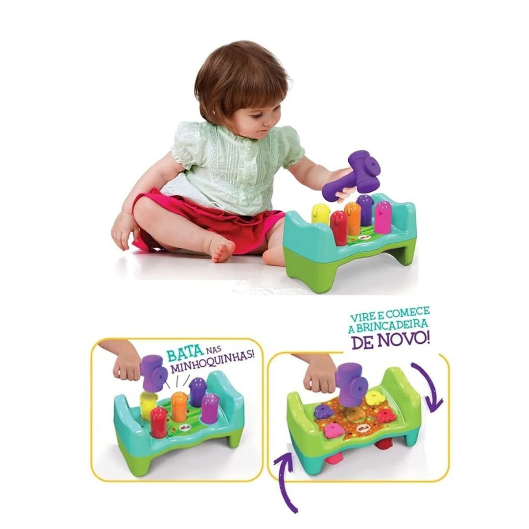 Brinquedo Didático Bate Rebate Minhoquinhas, Elka