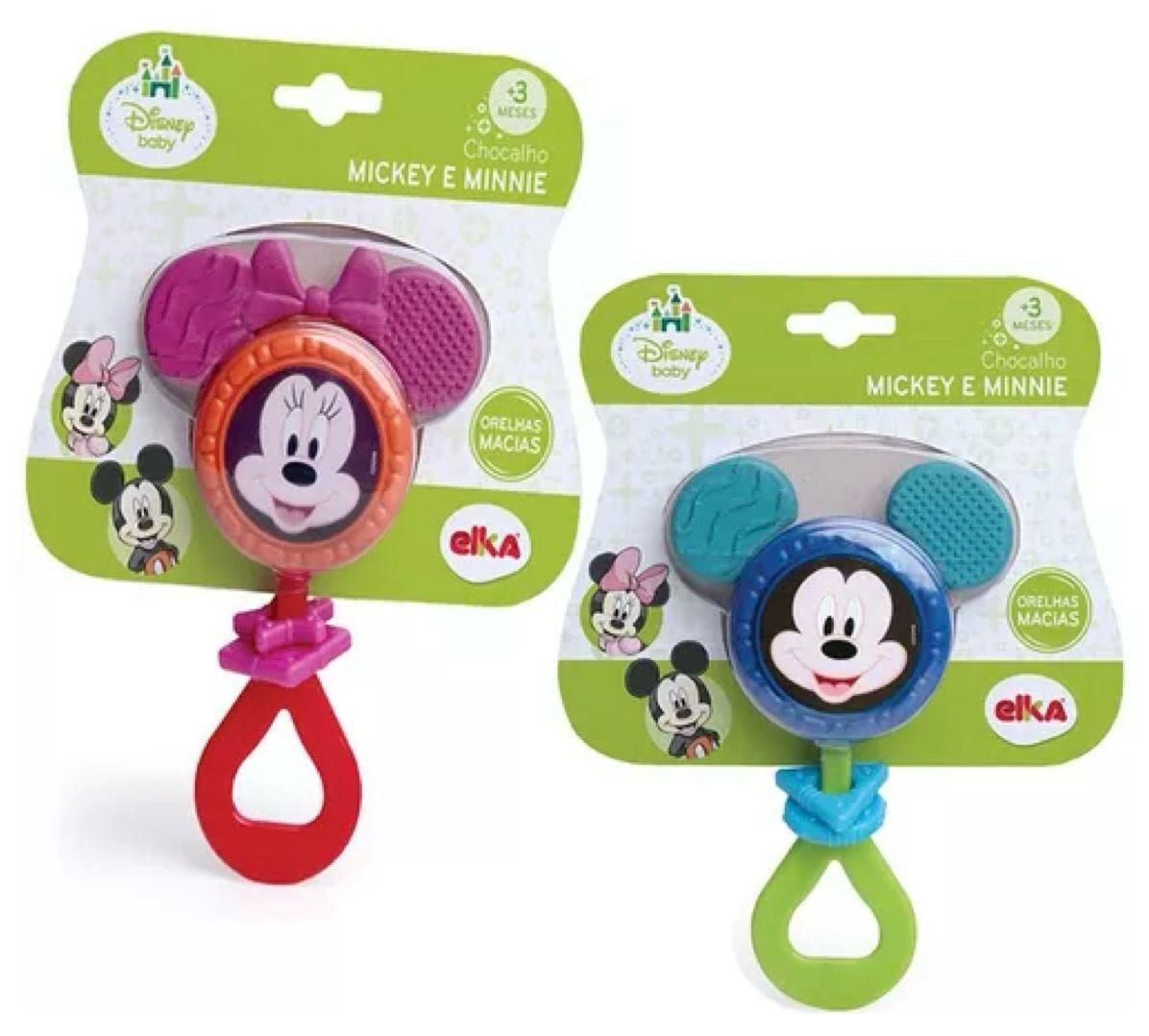 Chocalho Mickey/Minnie Elka