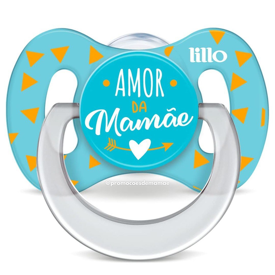 Chupeta Funny Amor Menino Tamanho 1, Lillo, Azul