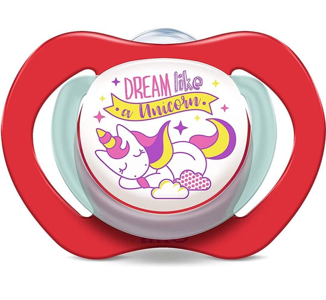 Chupeta silicone Magia com Alça 0 a 6m Unicórnio Rosa Lillo