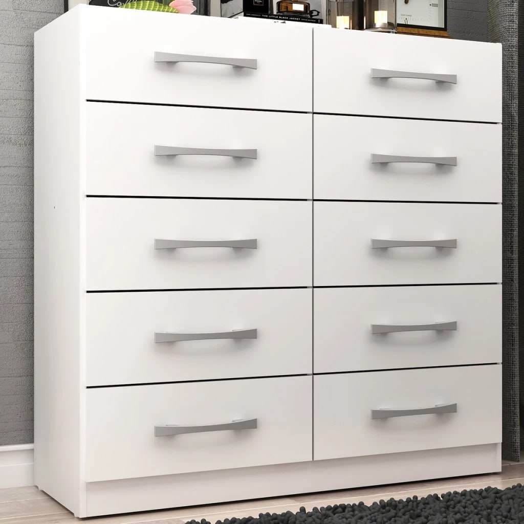 ✨Cômoda Malu 10 Gavetas Branco - Pnr Móveis