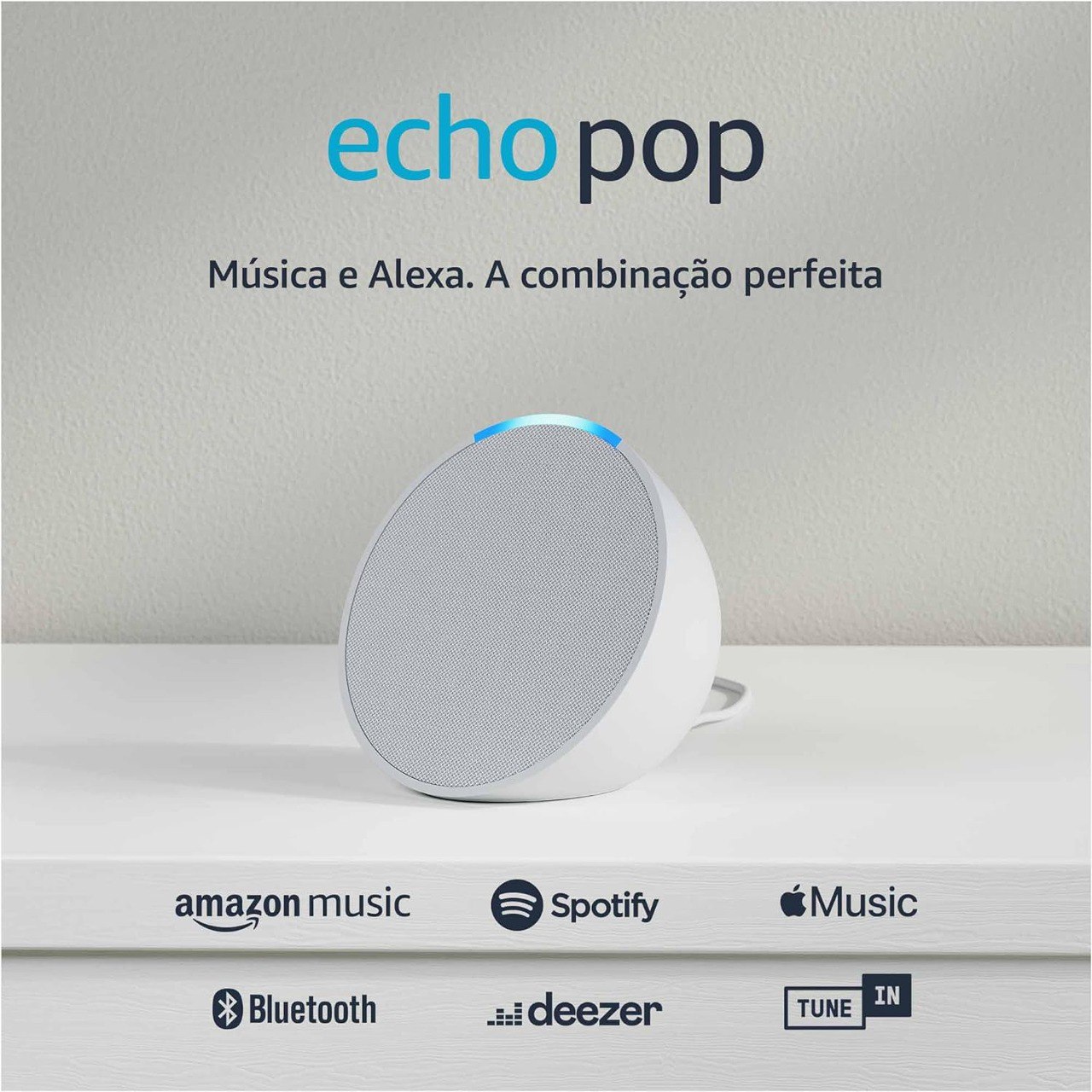 😍 CORRE! Echo Pop | Smart speaker compacto com som envolvente e Alexa | Cor Preta
