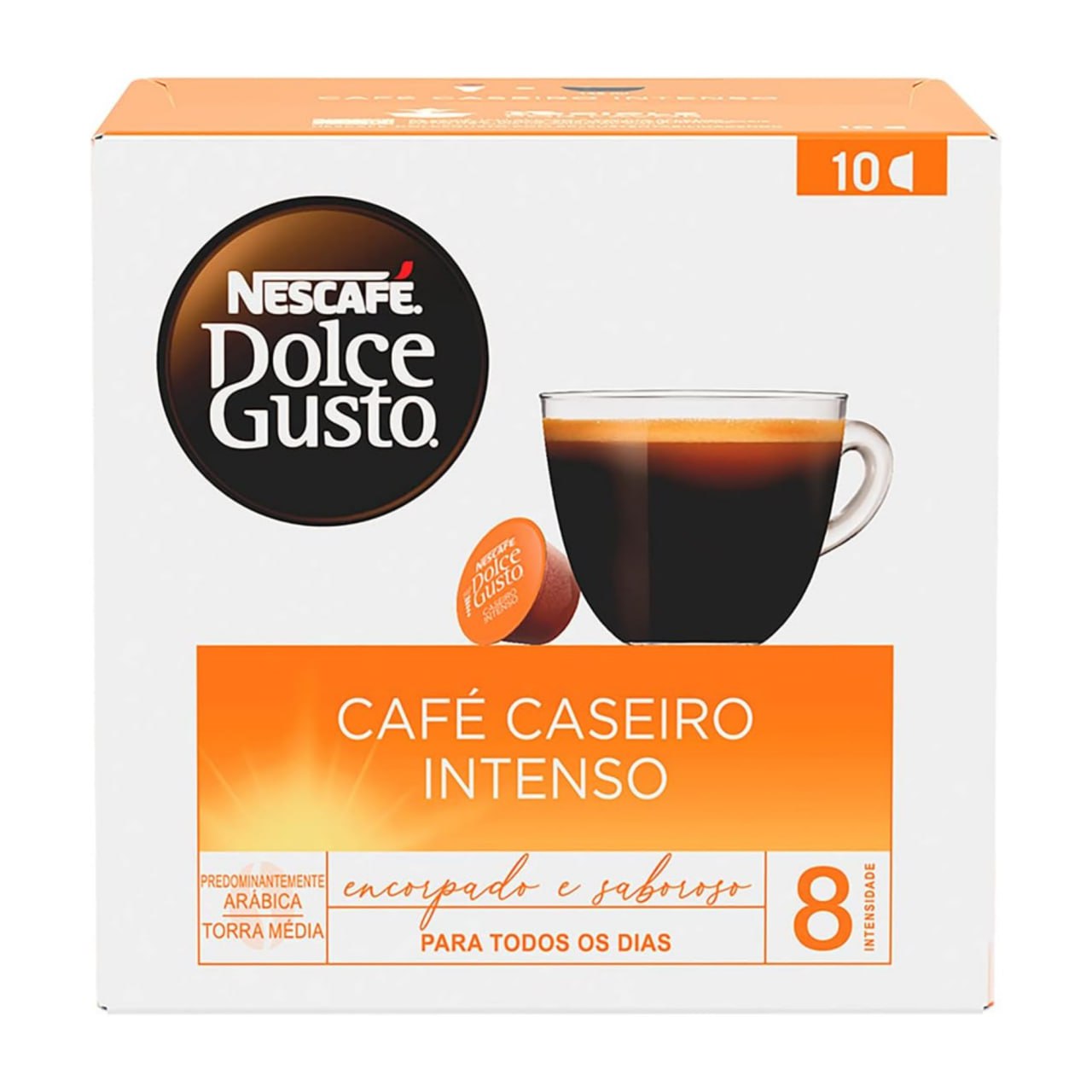 Dolce Gusto Nescafé Cafe Caseiro Intenso 10 Capsulas 90G