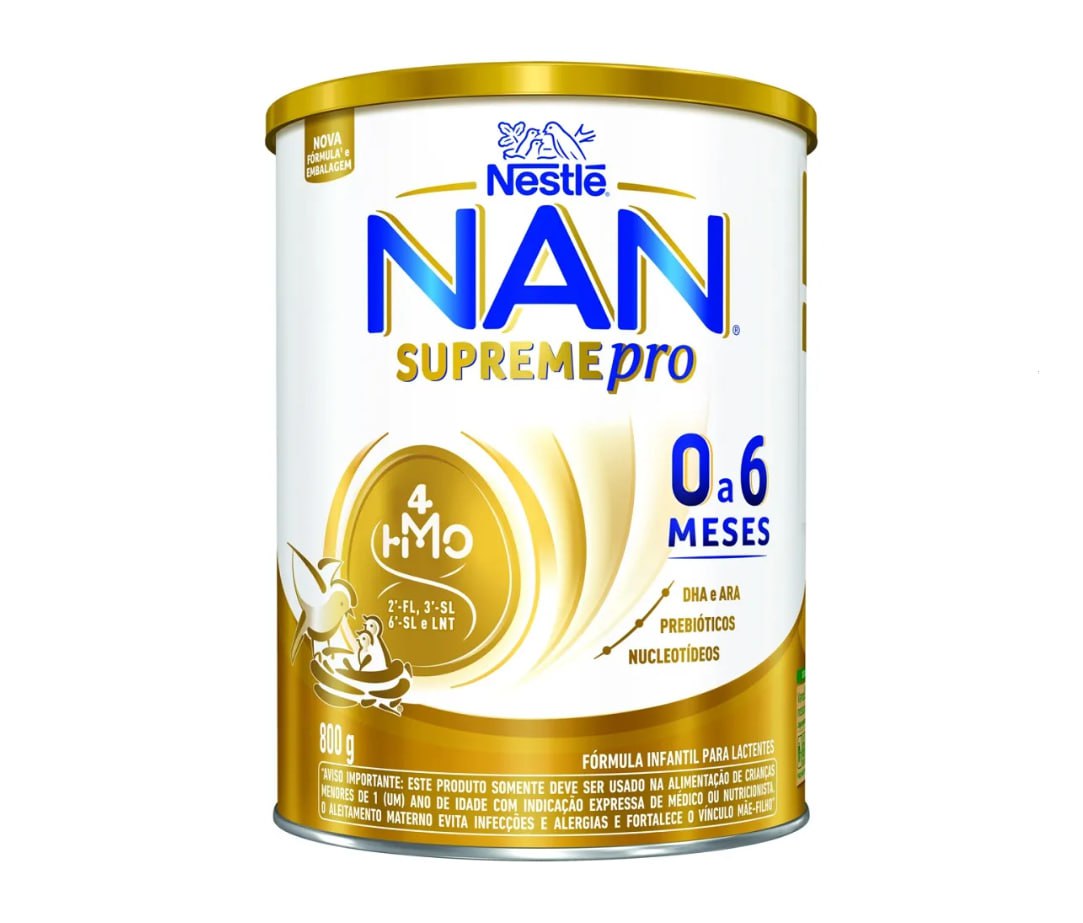Fórmula Infantil NAN Supreme Pro 0 a 6 meses 800g