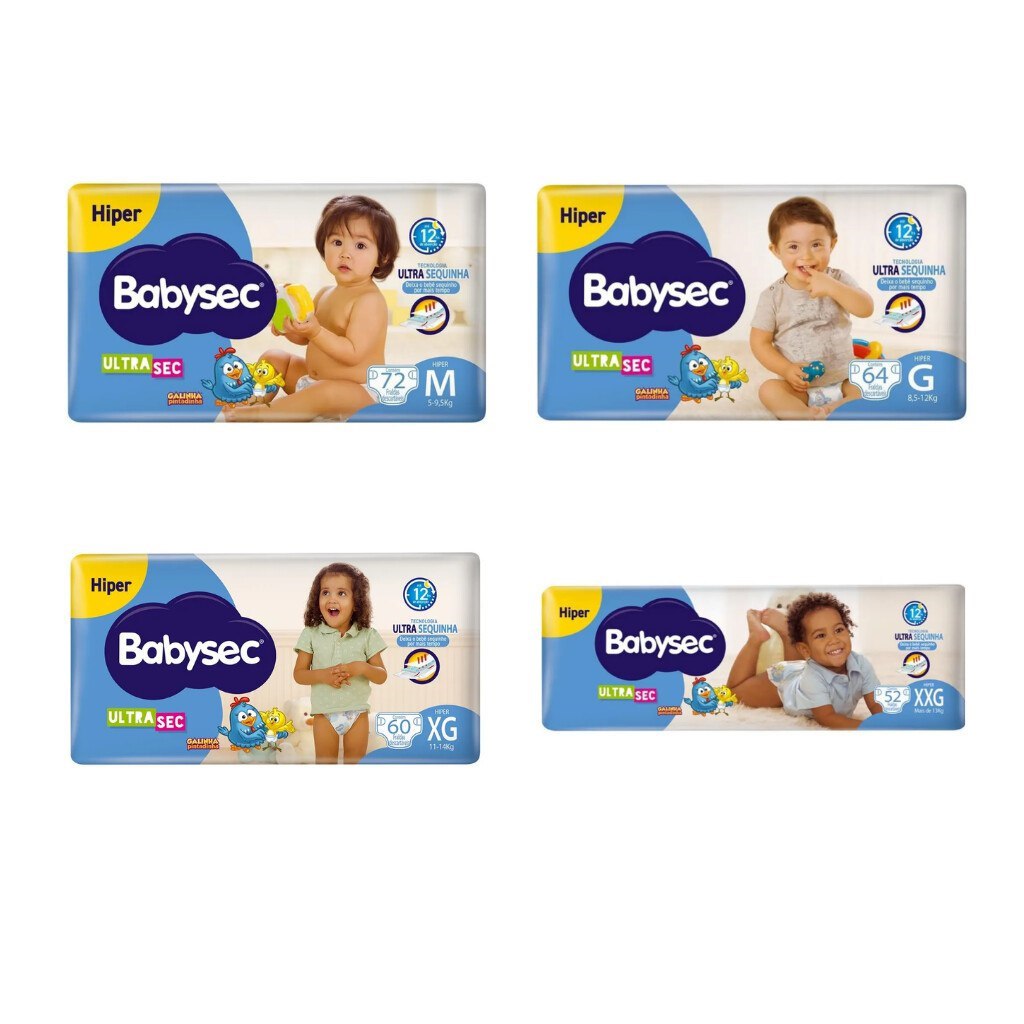 Fralda Babysec Ultrasec Galinha Pintadinha