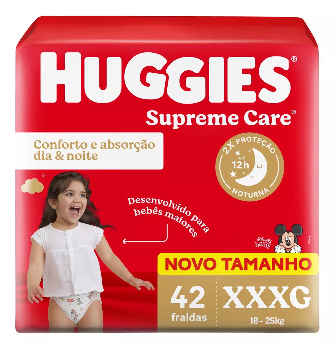 Fralda descartável infantil Supreme Care XXXG dia e noite 42 unidades Huggies