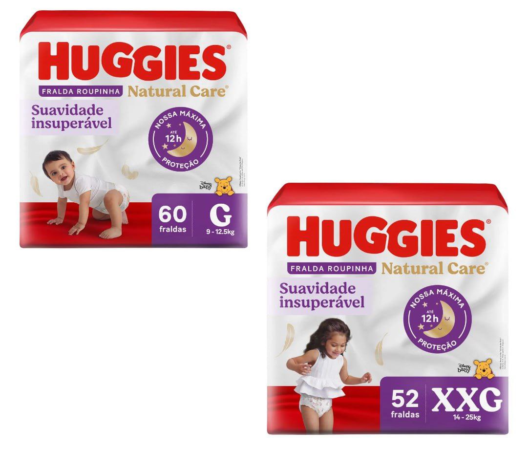 Fralda Huggies Natural Care Roupinha