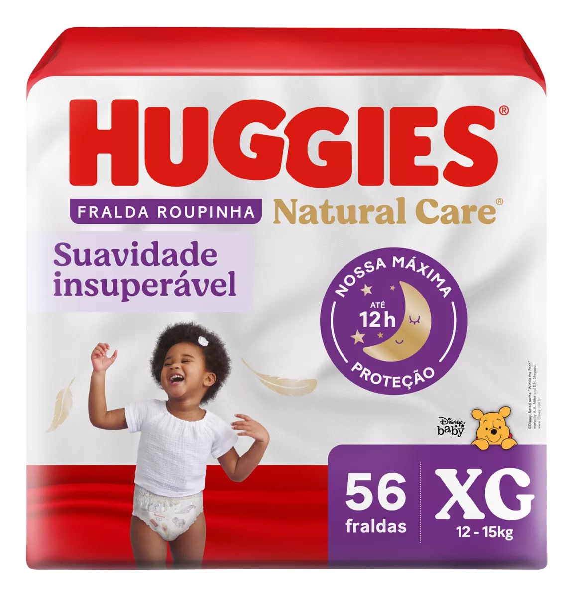 Fralda Huggies Natural Care Roupinha XG 56 unidades