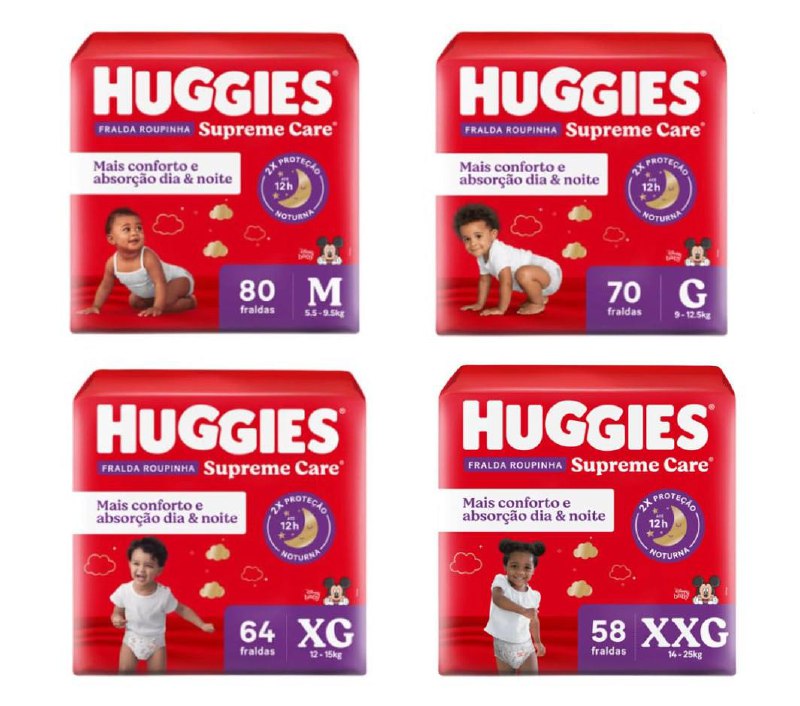Fralda Huggies Roupinha Supreme Care 