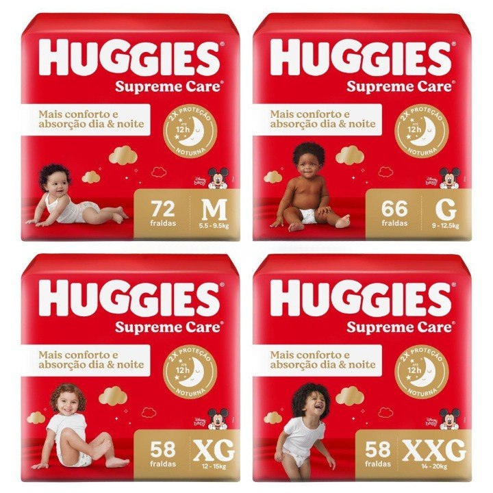 Fralda Huggies Supreme Care
