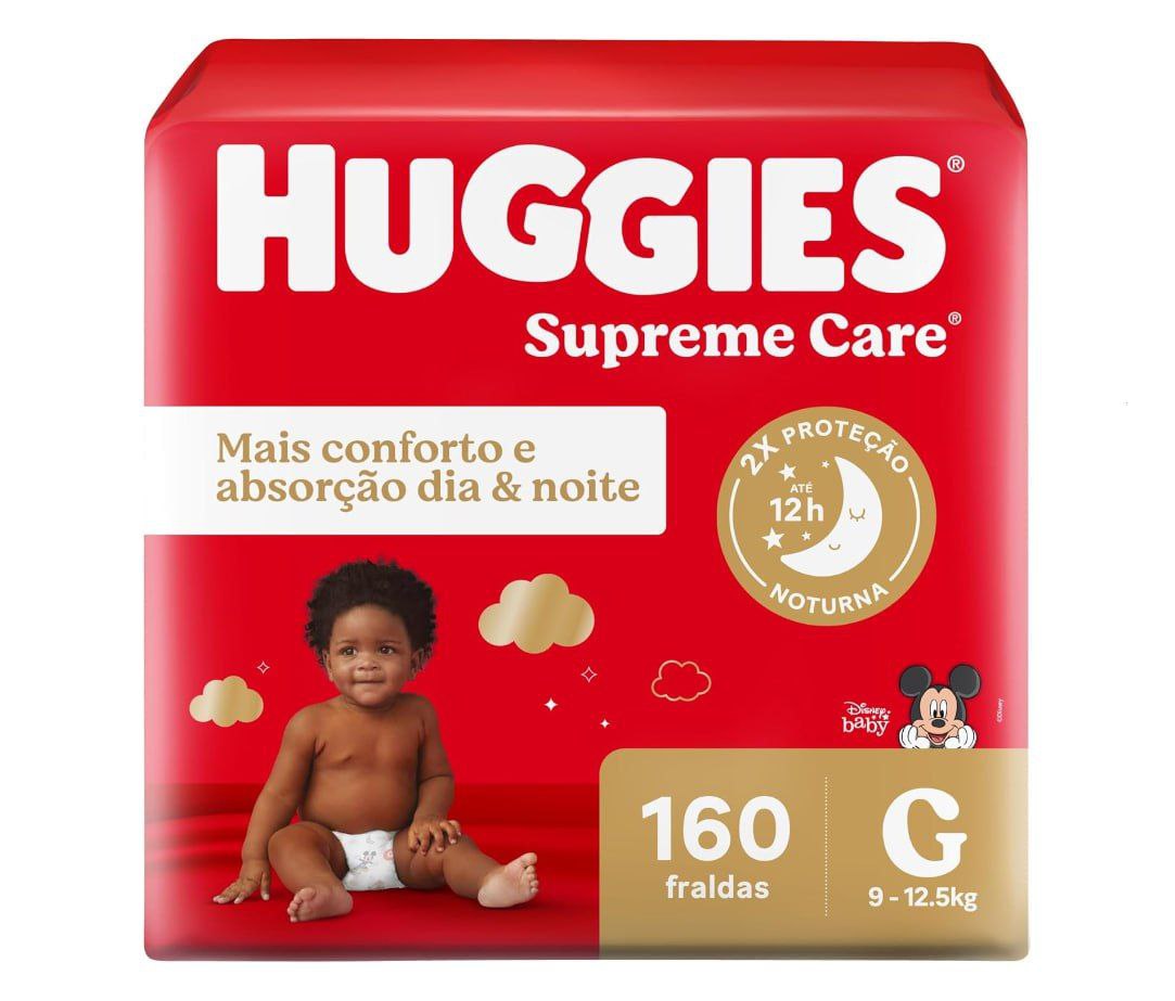 Fralda Huggies Supreme Care G 160 unidades
