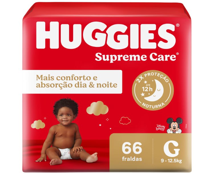 Fralda Huggies Supreme Care G 66 Unidades