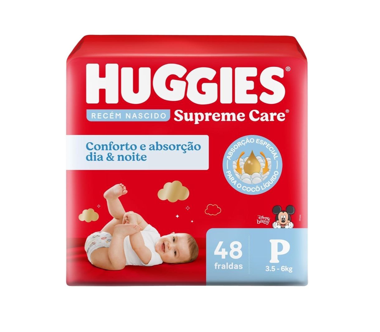 Fralda Huggies Supreme Care P com 48 unidades