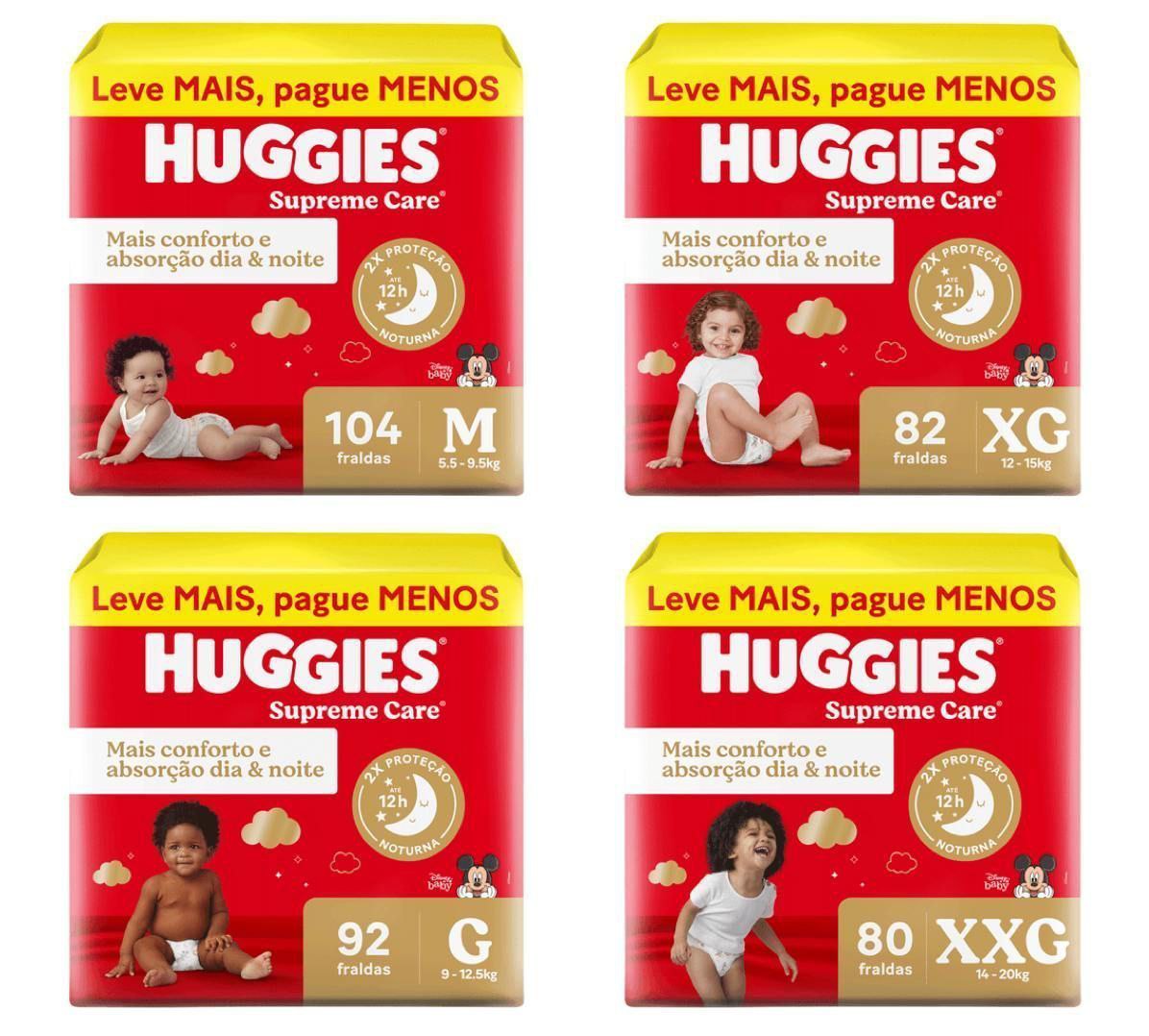 Fralda Huggies Supreme Care (Pacote Maior)