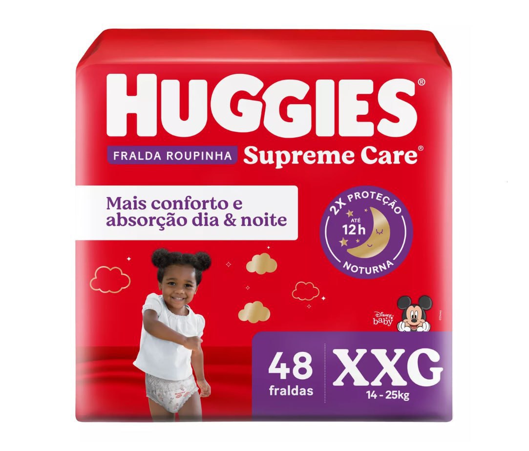 Fralda Huggies Supreme Care Roupinha XXG 48 Unidades
