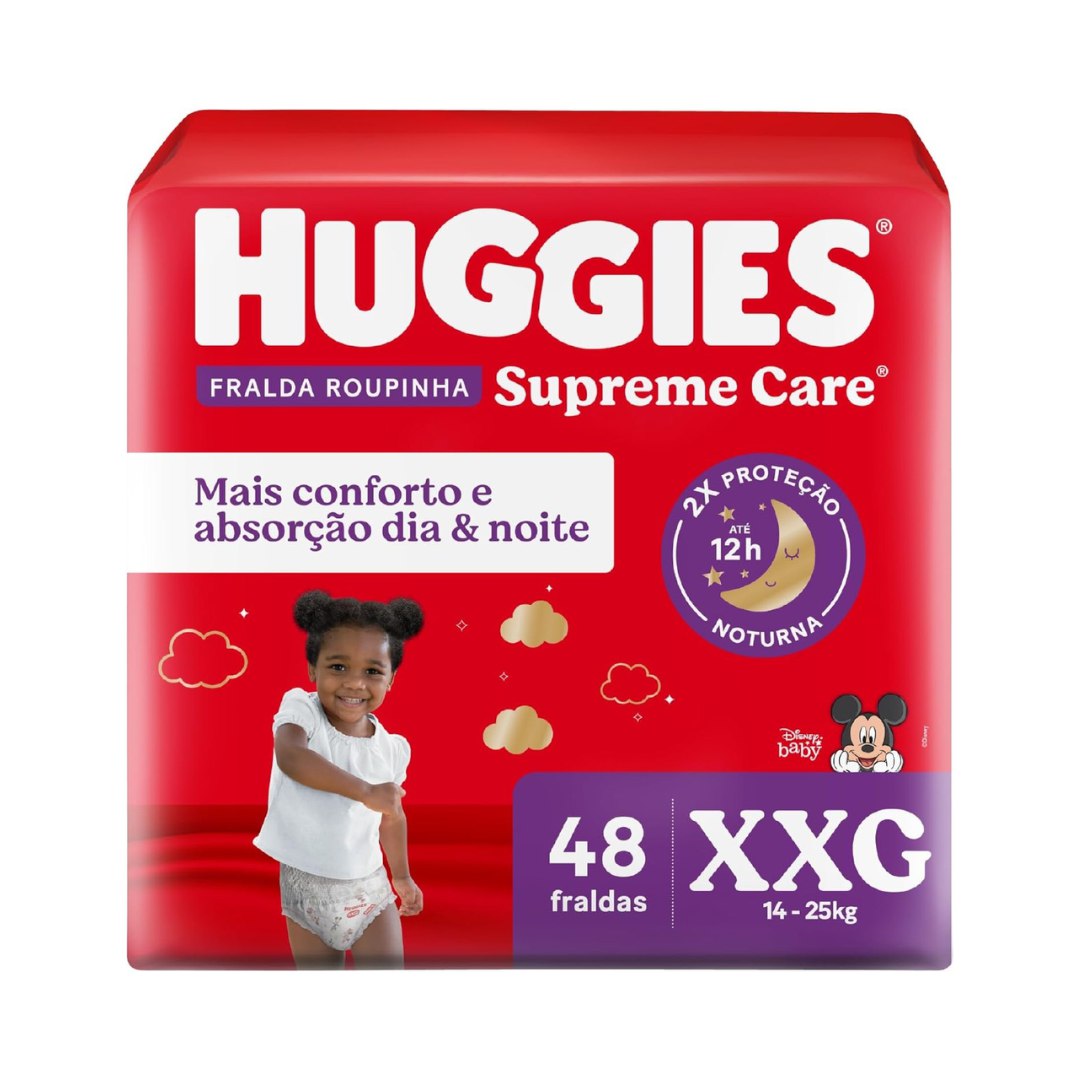 Fralda Huggies Supreme Care Roupinha XXG 48 Unidades