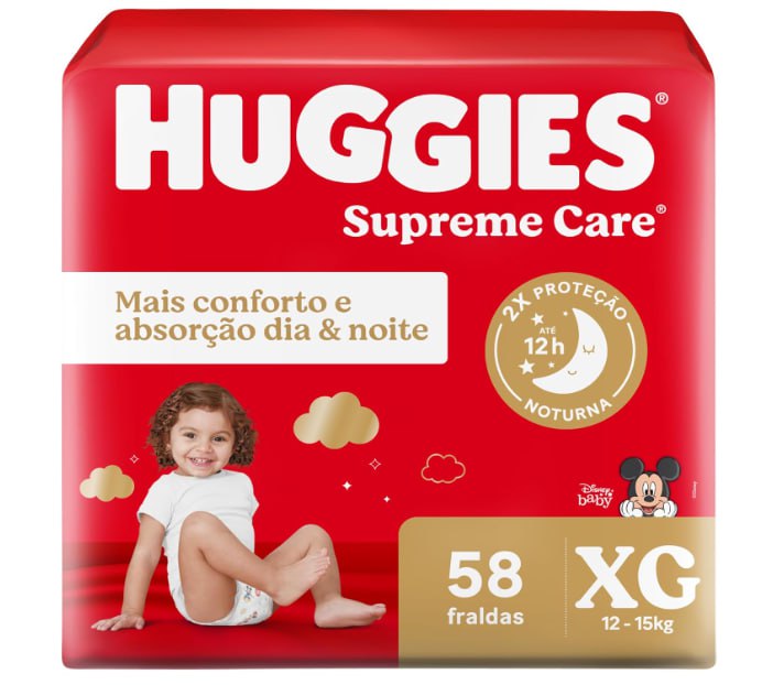 Fralda Huggies Supreme Care XG 58 Unidades