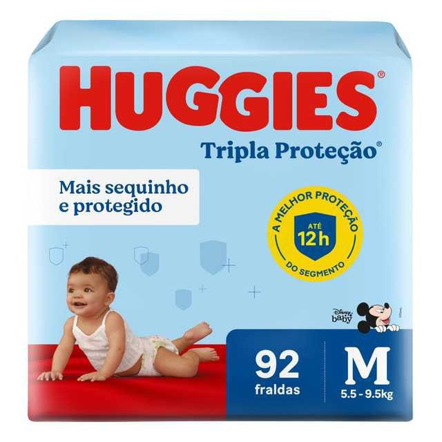 Fralda Huggies Tripla Proteção M 92 Un