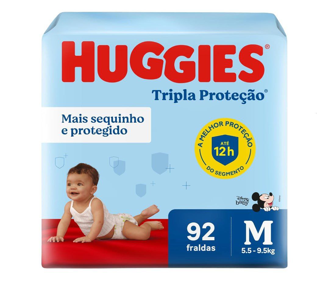 Fralda Huggies Tripla Proteção M 92 Unidades
