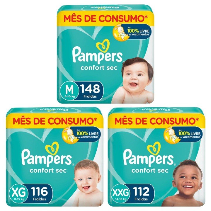 Fralda Pampers Confort Sec
