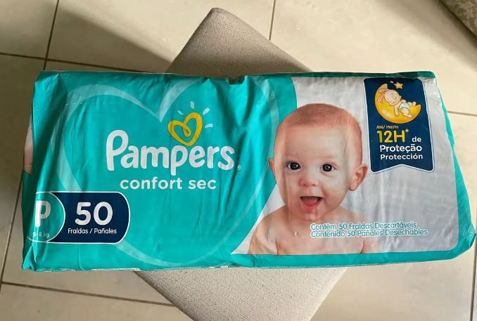 Fralda Pampers Confort Sec P 50 Unidades