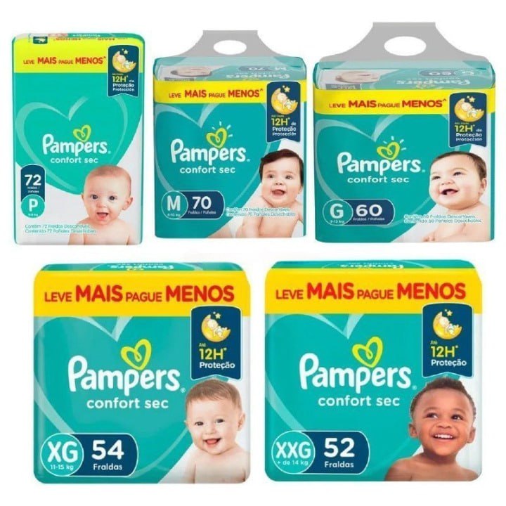 Fralda Pampers Confort Sec