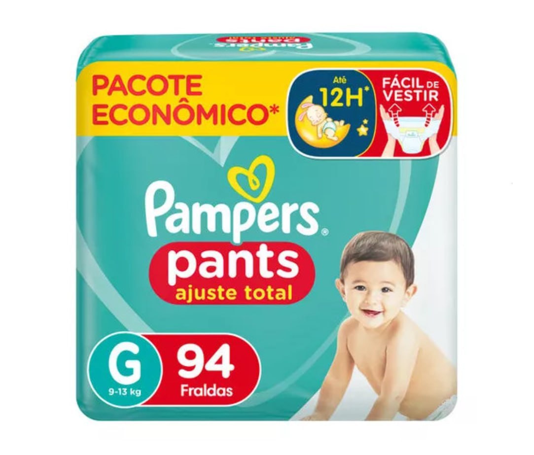 Fralda Pampers Pants Ajuste Total G 94 Unidades